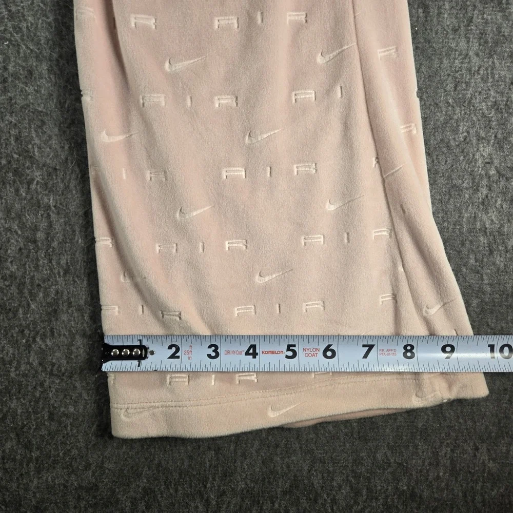 Nike Air Women Medium Pink Velour Flare Leg‎ Mid Rise Sweatpants NWT